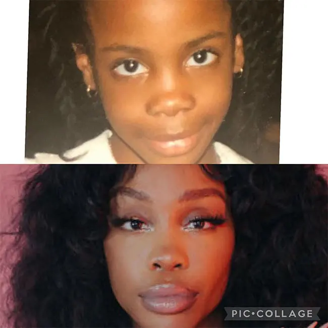 sza before and after fame childhood pic